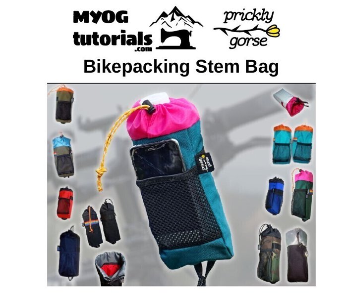 A photo of the Bikepacking Stem/Feed Bag.