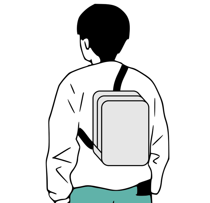 A photo of the tent peg bag.