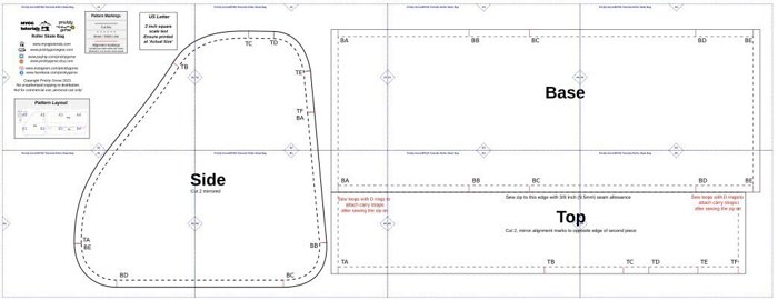 A photo of the Roller Skate/ Ski Boot Bag Pattern.