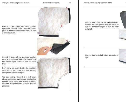 A photo of the Insulated Handlebar Pogies Sewing Guide.