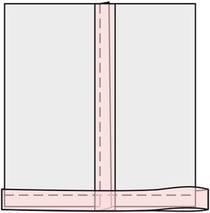 Seam tape applied inside a roll-top dry bag.