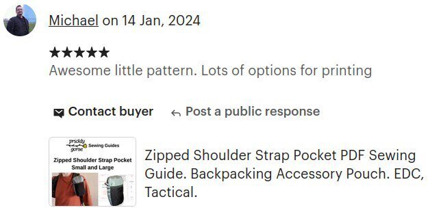 A photo of the Shoulder Strap Zipped Pocket Sewing Guide. Backpacking Accessory Pouch, EDC, Tactical.