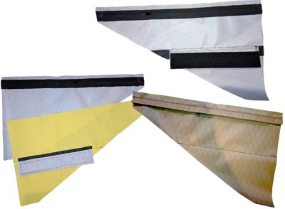 Diagram showing the construction of a double-decker frame bag.