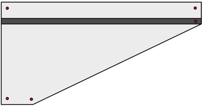 Using the template to check the final size of the zipper panel.